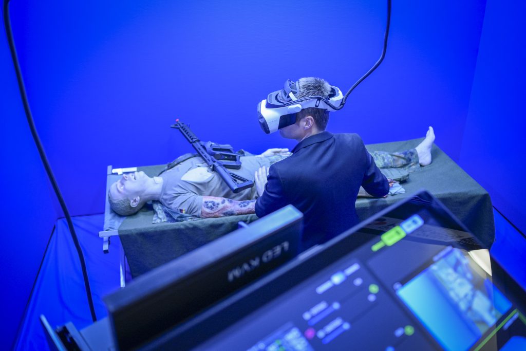 Blueroom is a mixed reality simulator for realistic medical training.