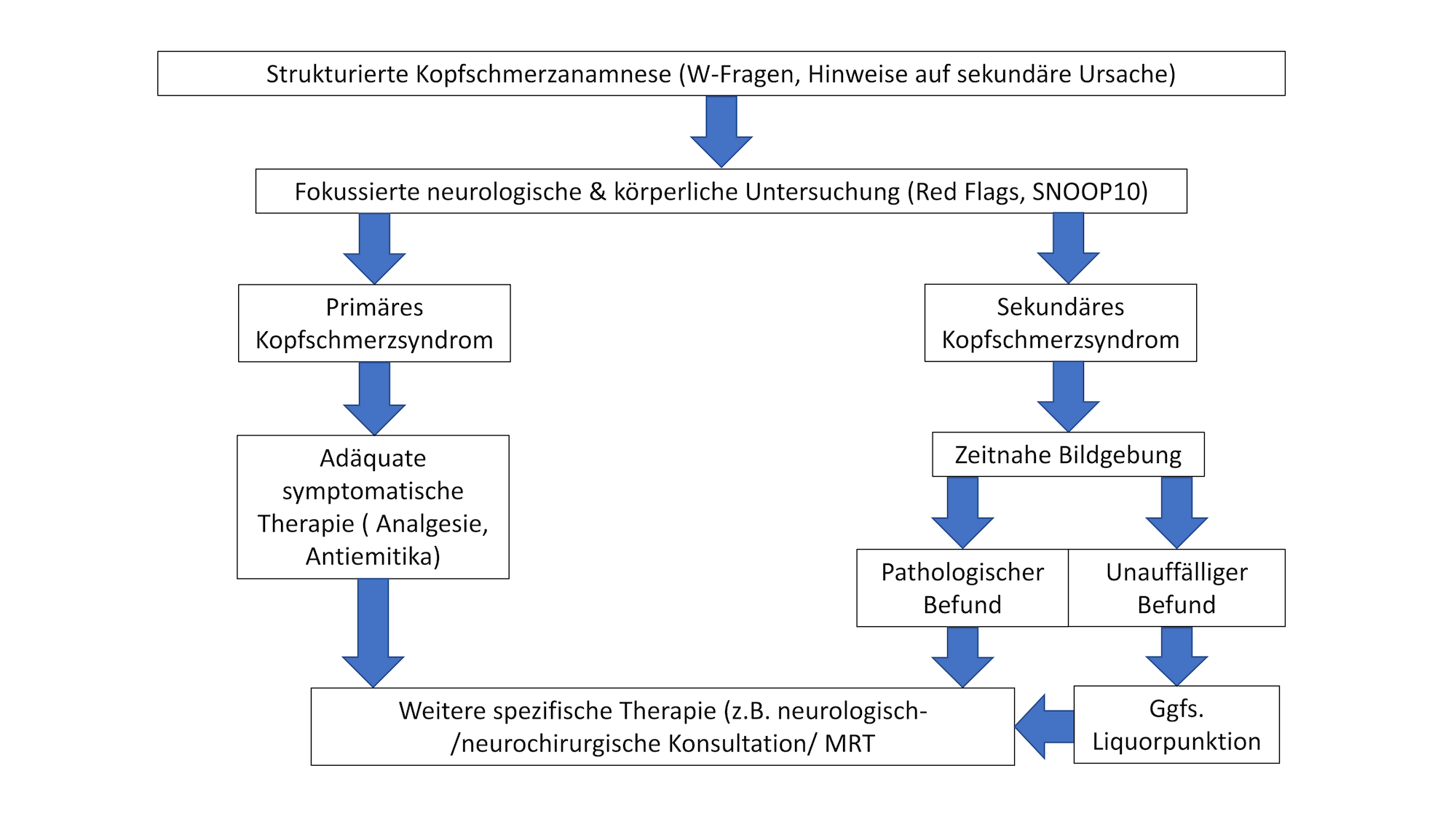 Abb. 3: Flowchart zur Behandlung unklarer Kopfschmerzsymptomatiken.