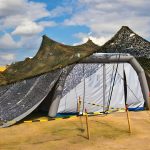 biologische Luftgestütztes Laborzelt eines RDOIT des IMB im Einsatz.