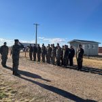 Antreten mit der TaskForce MedABCSch auf dem Übungsgelände 2025 in Suffield, Kanada