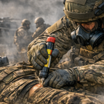 Symbolisch erstellte Illustration. Die Entwicklung aktiver Autoinjektoren für Antidote bei Nervenkampfstoffvergiftungen