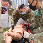 Die Florida Air National Guard, 125. Medical Group Detachment 1, übt im Camp Blanding, Florida, die Triage. Foto: US-Air Force / Senior Airman Cole Benjamin)