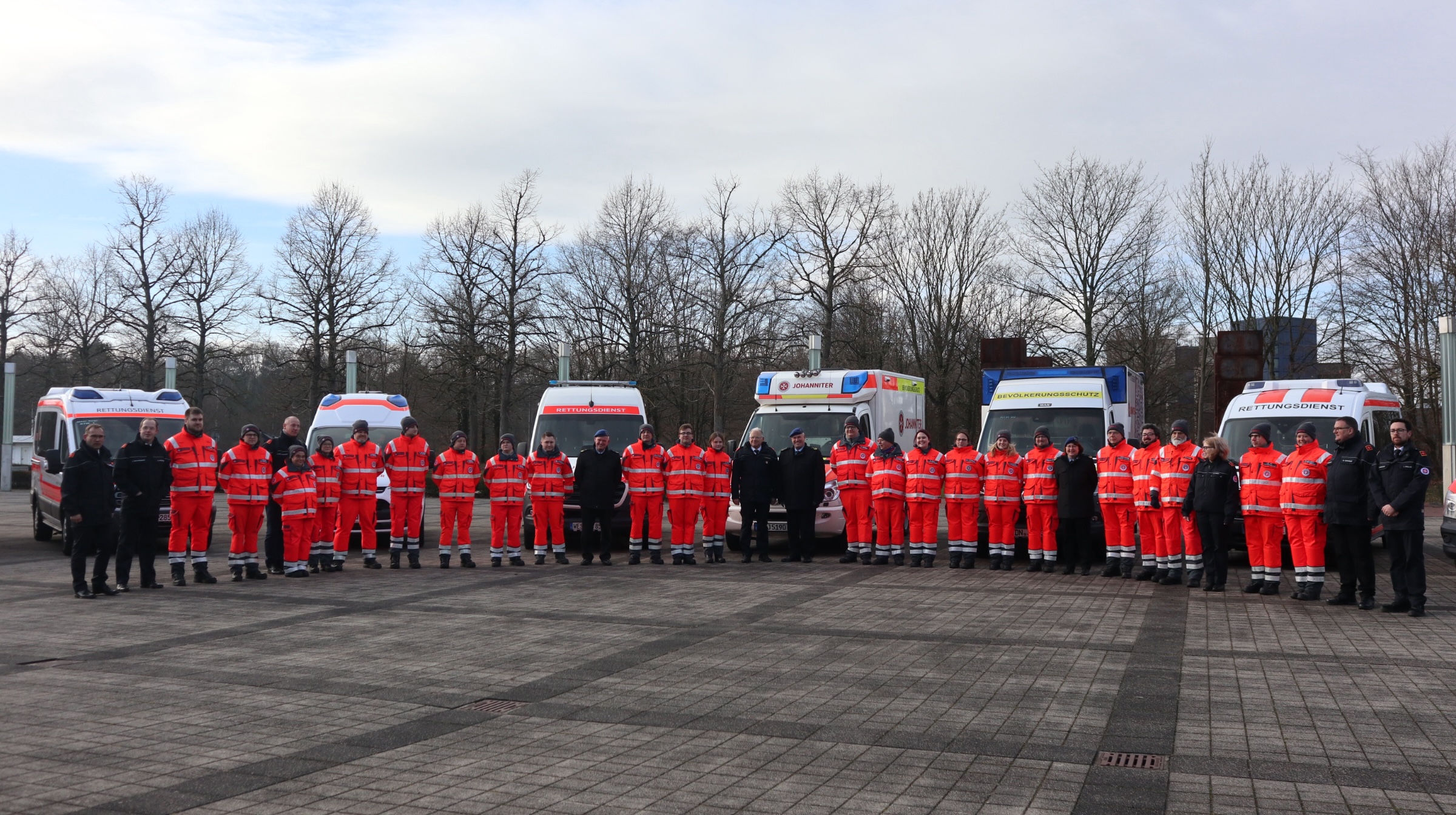 Ehrenamtliche Helfer und Helferinnen der Johanniter-Unfall-Hilfe.