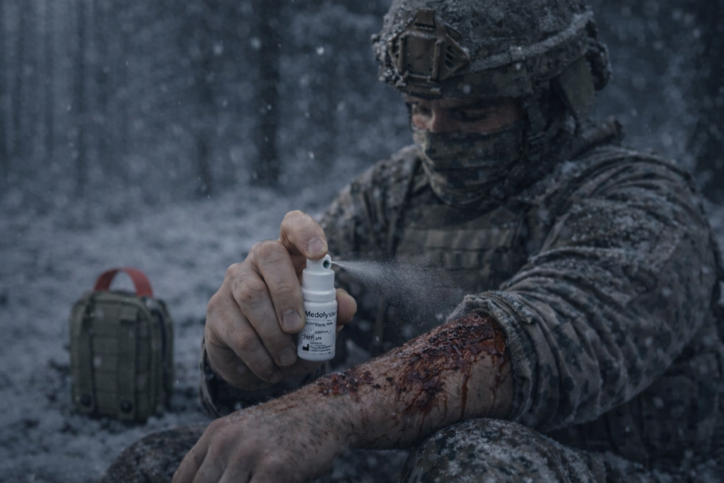 So stellt sich Lysando die Applikation der Artilysin-Technologie vor: als Spray.