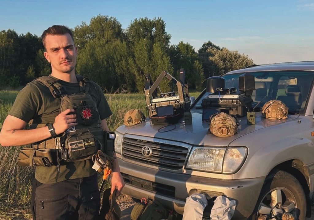 Ruben Mawick, 22, from Germany, works as a volunteer paramedic in Ukraine.