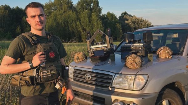 Ruben Mawick, 22, from Germany, works as a volunteer paramedic in Ukraine.