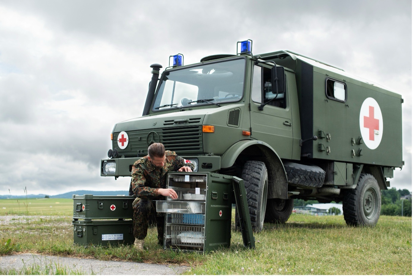 Modulcontainer von ZARGES im Feldeinsatz.