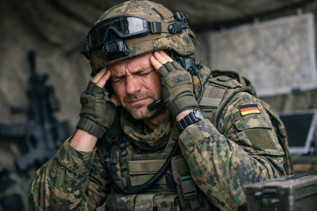 Bundeswehrsoldat mit Kopfschmerzerkrankungen.