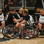 „Das Eröffnungsspiel der Invictus Games 2025 fand zwischen Kanada und Deutschland im Rollstuhl-Basketball statt. Foto: Bundeswehr / Jana Neumann"