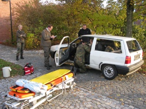 Abb. 9 PHTLS Training an der SanAkBw. Foto Dr. Hartmann
