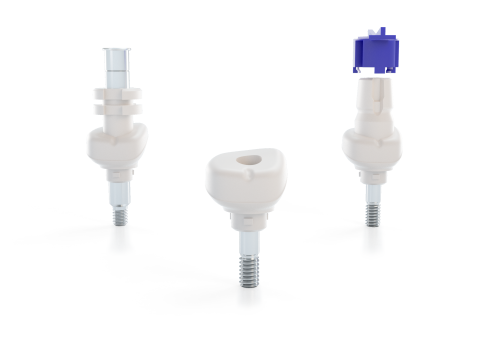Die individuellen DEDICAM® PEEK Gingivaformer und Abformpfosten werden für...