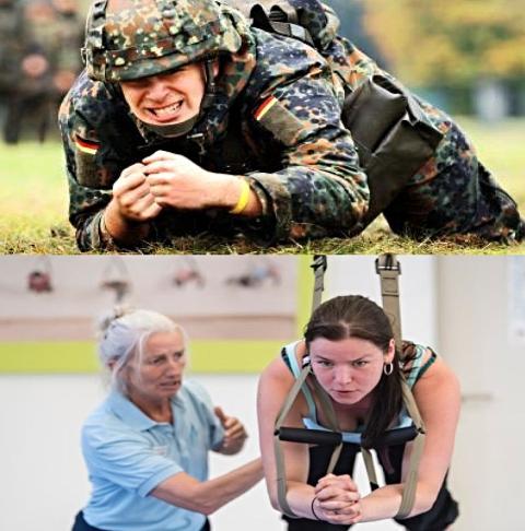 Vereinfachte Darstellung einer militärischen Tätigkeit und eines...